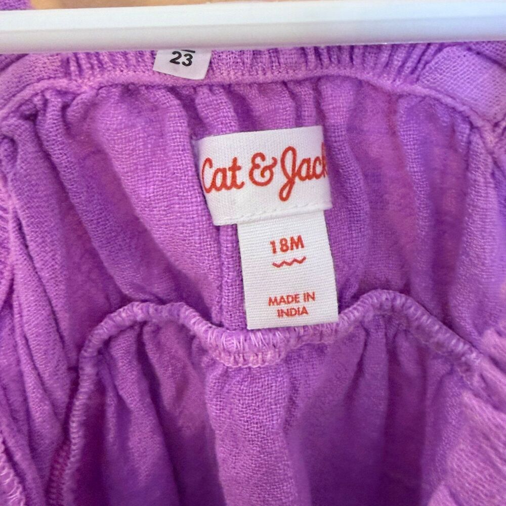 NWT cat & Jack toddler girls dress with bloomers purple size 18 months - Picture 2 of 6